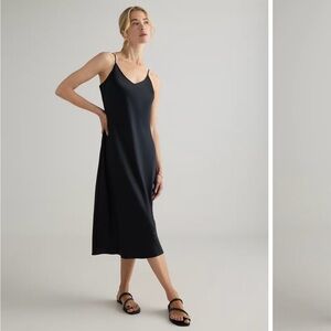 Elegant Black Slip & Silk Dress Size M